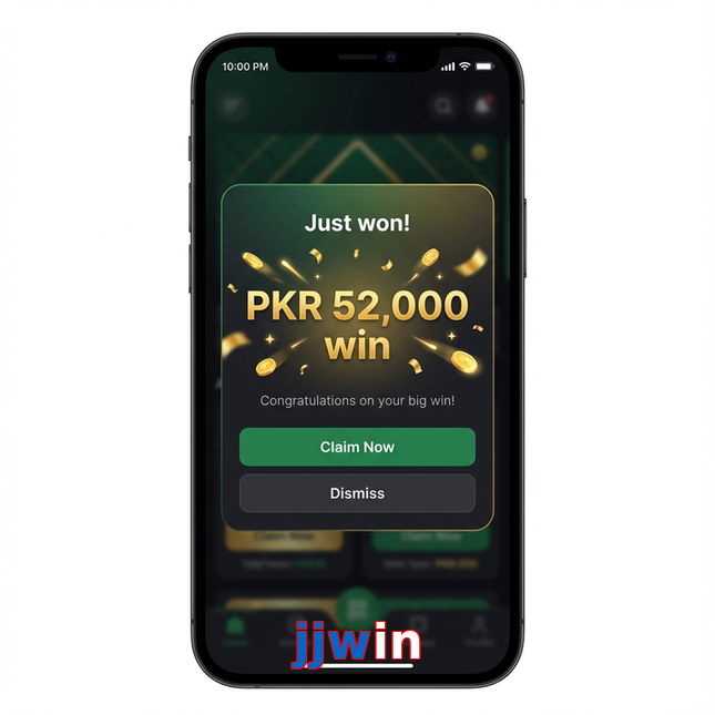 Main screen of Jjwin win page for PK players